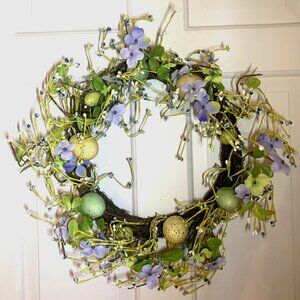 Farm House Spring Wreath Vine Pastel Country Pip Berries
